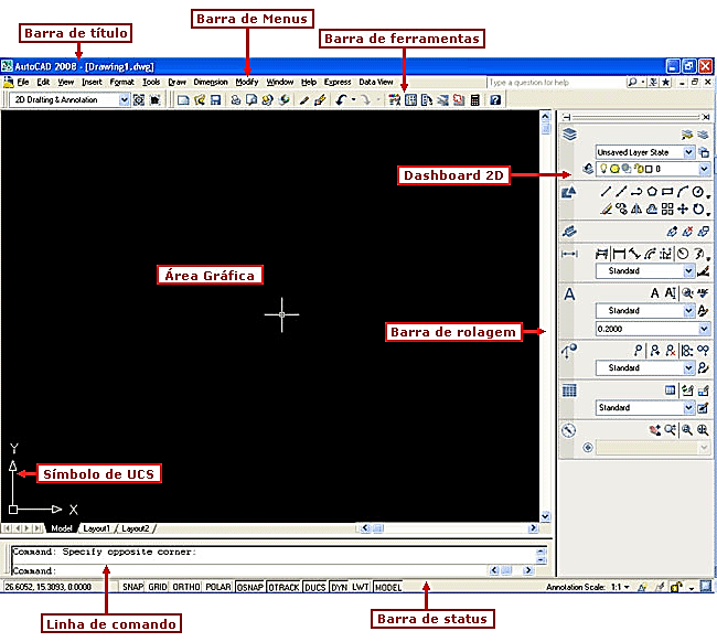 Use a Template: permite iniciar um desenho pela seleção de um modelo (template), isto é, de um arquivo de desenho do AutoCAD já criado e pré-configurado, que servirá como padrão para o seu novo