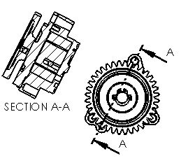 Desenhos e detalhamento Mova o ponteiro linha de corte.