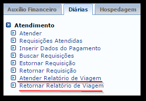 Ao término das diárias, se a mesma for internacional, o proposto deve cadastrar um relatório de viagem, este