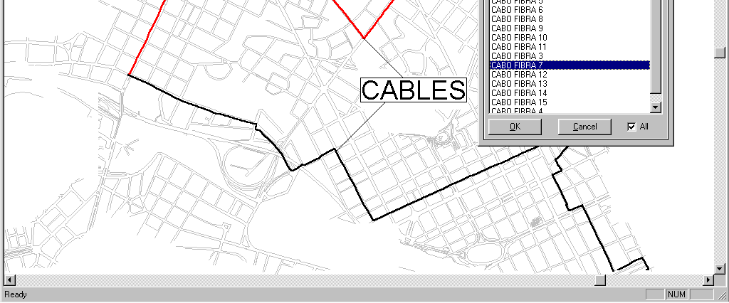 ROTAS ÓPTICAS As rotas dos cabos ópticos são facilmente inseridas, bastando indicar seu caminho através dos postes Dados dos cabos, como padrão de cor e seu