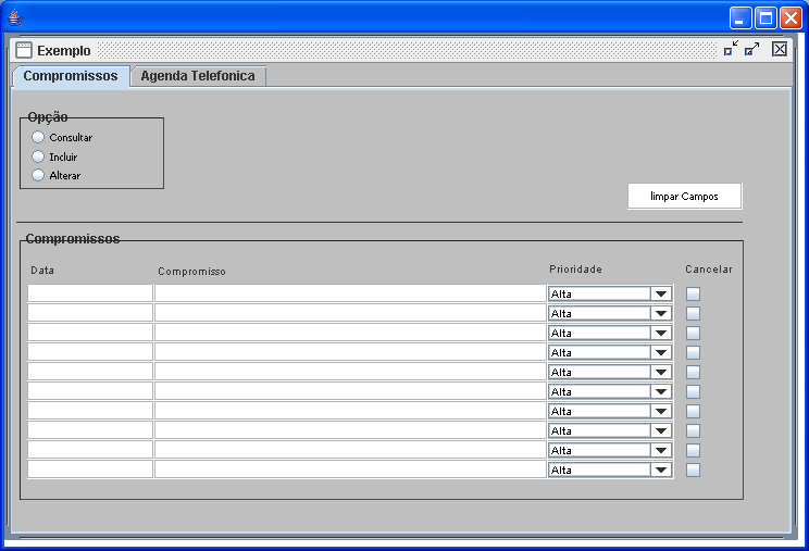 64 Figura 22 Interface da aplicação convertida para linguagem Java 3.