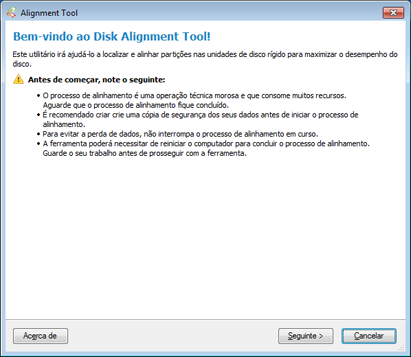 12 Utilizar a Paragon Alignment Tool Este capítulo descreve a forma de utilização da Paragon Alignment Tool para o alinhamento de partições. 1. Execute o programa.