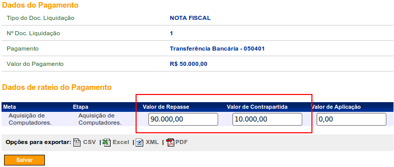 O sistema exibirá tela para que o usuário informe o(s) arquivo(s) de pagamento(s) através dos botões Enviar arquivo... e Incluir arquivo.