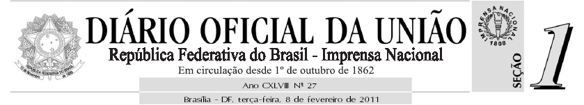 MINISTÉRIO DO TRABALHO E EMPREGO GABINETE DO MINISTRO DESPACHOS DO CHEFE DE GABINETE Em 5 de novembro de 2010 O Chefe de Gabinete do Ministro do Trabalho e Emprego, no uso de suas atribuições legais