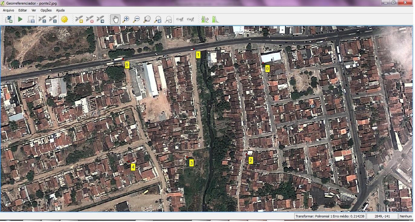 29 Figura 13 Imagem georreferenciada resultante da Vila dos Teimosos. Fonte: Print screen do aplicativo QGIS 2.0.