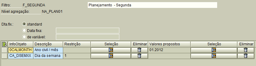 Também podemos propor valores, nesse caso, escolhemos Janeiro de 2012. Não é uma restrição, é apenas para facilitar a entrada de dados (Pode ser alterado durante a entrada de dados).