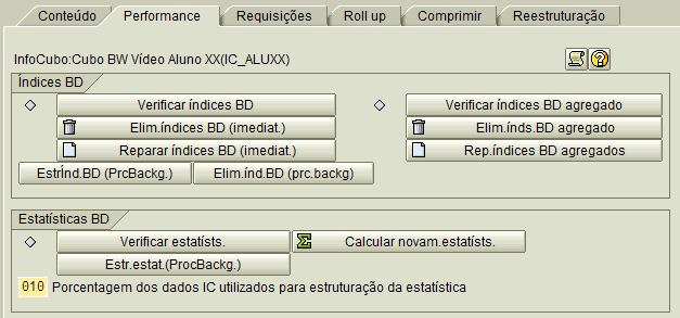 Na guia de conteúdo você pode ver os dados do Cubo (Incluindo dimensões) ou apenas o conteúdo da tabela fato.