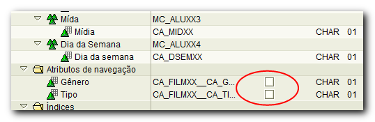 E assim, infoobjeto por infoobjeto. Um detalhe para Filme e Produto. Veja que o source não é o mesmo objeto. No Cubo da concorrência, o nome é outro.