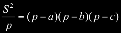 Aplicando a fórmula de Heron para o cálculo da área do triângulo em função de seus lados, temos: Pela desigualdade aritmética-geométrica, temos: MG MA 3 ( p a) ( p b) ( p ) ( p a)( p b)( p c) c 3 3 2