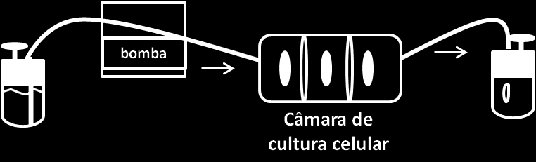 Figura II.1- Diagrama esquemático do bioreator por perfusão em incubadora a 37 o C/5%CO 2 (sistema aberto).