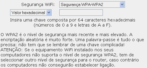Para proteger a rede WiFi: - Antes de activar a segurança para a sua rede WiFi, verifique se a caixa Activar a rede WiFi está assinalada.