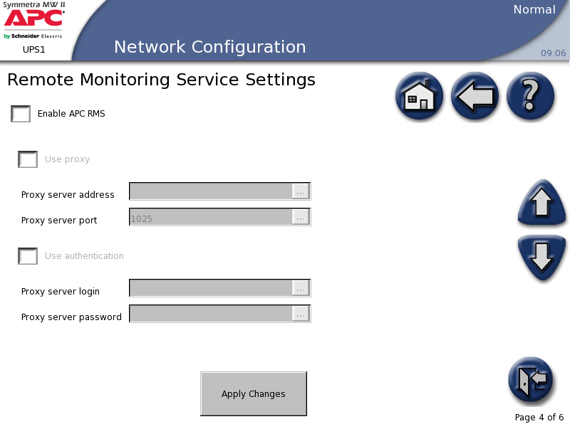 Com bypass interno Configuração 5. Defina as Remote Monitoring Service Settings (Configurações do serviço de monitoramento remoto).
