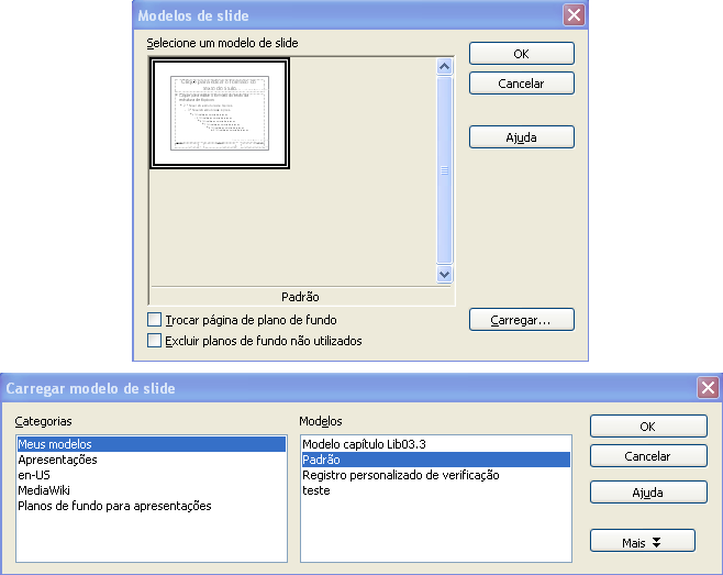 Carregando slides mestres adicionais Às vezes, no mesmo conjunto de slides, pode-se precisar misturar vários slides mestres que podem pertencer a diferentes modelos.