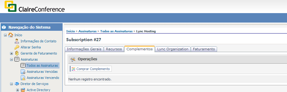 1.1.5 UPGRADE E DOWNGRADE O ClaireLync possui três versões de licença: ClaireLync Standard, ClaireLync Plus e ClaireLync Enterprise.