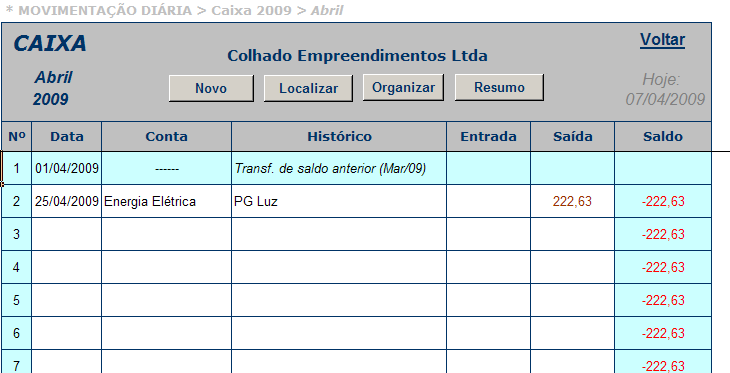 Para confirmar a quitação clique no botão ok. Aparecerá à mensagem de conta foi quitada com sucesso!