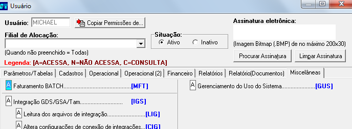 Histórico das atualizações Versão Data Atualizações 5.53.00 Implantações/Modificações: 5.53.042 26/11/2012 1-Possibilidade de bloquear o sistema para uso (função acionável apenas pelo usuário LEADER).