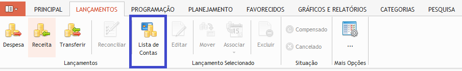 5 Principais Cadastros do jfinanças Pessoal Nesta seção serão abordados os principais cadastros que seu Loje necessita ter inicialmente, são eles: Lista de Contas, Cadastro de Clientes, Fornecedores