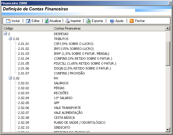 Manual do Sistema de Controle Financeiro 5 Análise do exemplo: Minhas receitas totais foram de $145.000, onde $125.000 foram do SUS e $20.000 de convênios, sendo, $11.000 da Unimed e $9.000 do Cassi.