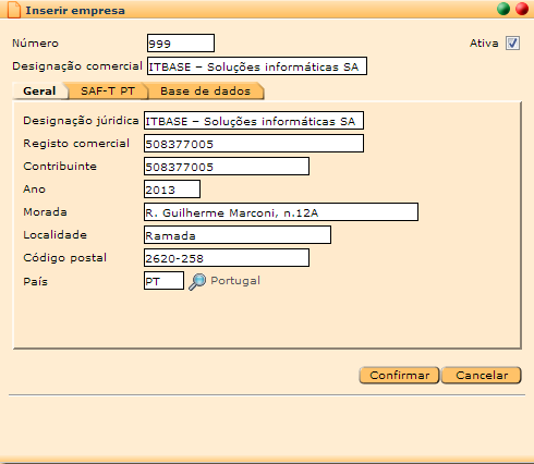 CONFIGURAÇÃO BASE CRIAR EMPRESAS O primeiro passo para começar a trabalhar com a aplicação é iniciar a criação de empresas.