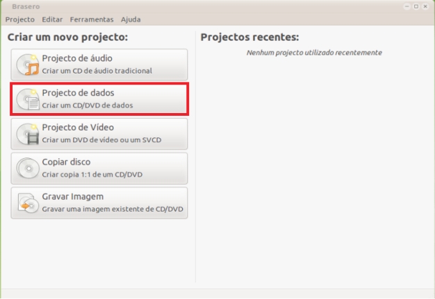 9.1.2 Como Criar um CD / CD de Dados O Brasero também permite criar um CD/DVD de dados com ficheiros de vário tipo (por exemplo, documentação ou fotografias).