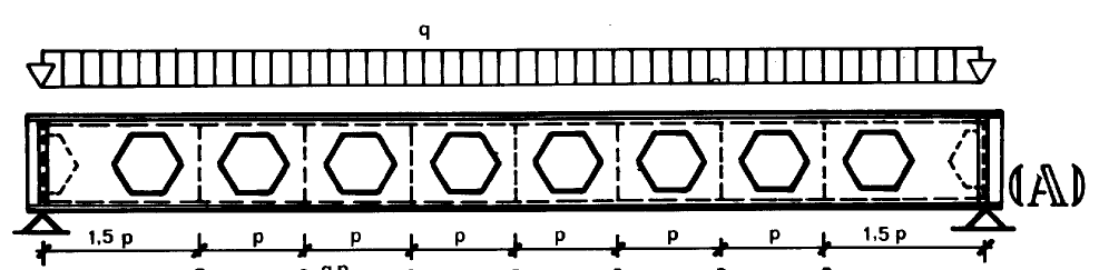 Figura 31 Configuração da extremidade da viga castelada proposta por Lleonart (1988).