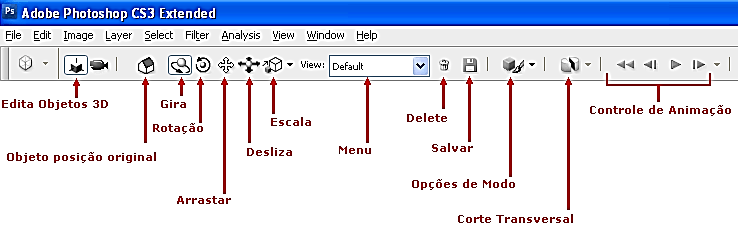 Opção Transform 3D Model, habilitando as