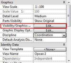 Visibilily / Graphics / Edit Clique na tab Design Options (último) e ative o item 3º, 4º e 6º Pavs. Curvos abaixo do campo Design Option.