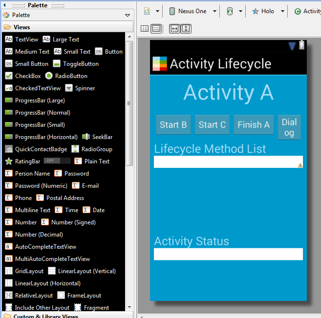 Java / Android Android Views UI completa e nativa