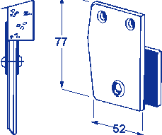 Grupo 30 - Suportes Externo 3006 Suporte Simples Vertical,5 52,5 3007 Suporte Simples Vertical com Capuchinho,5 52,5