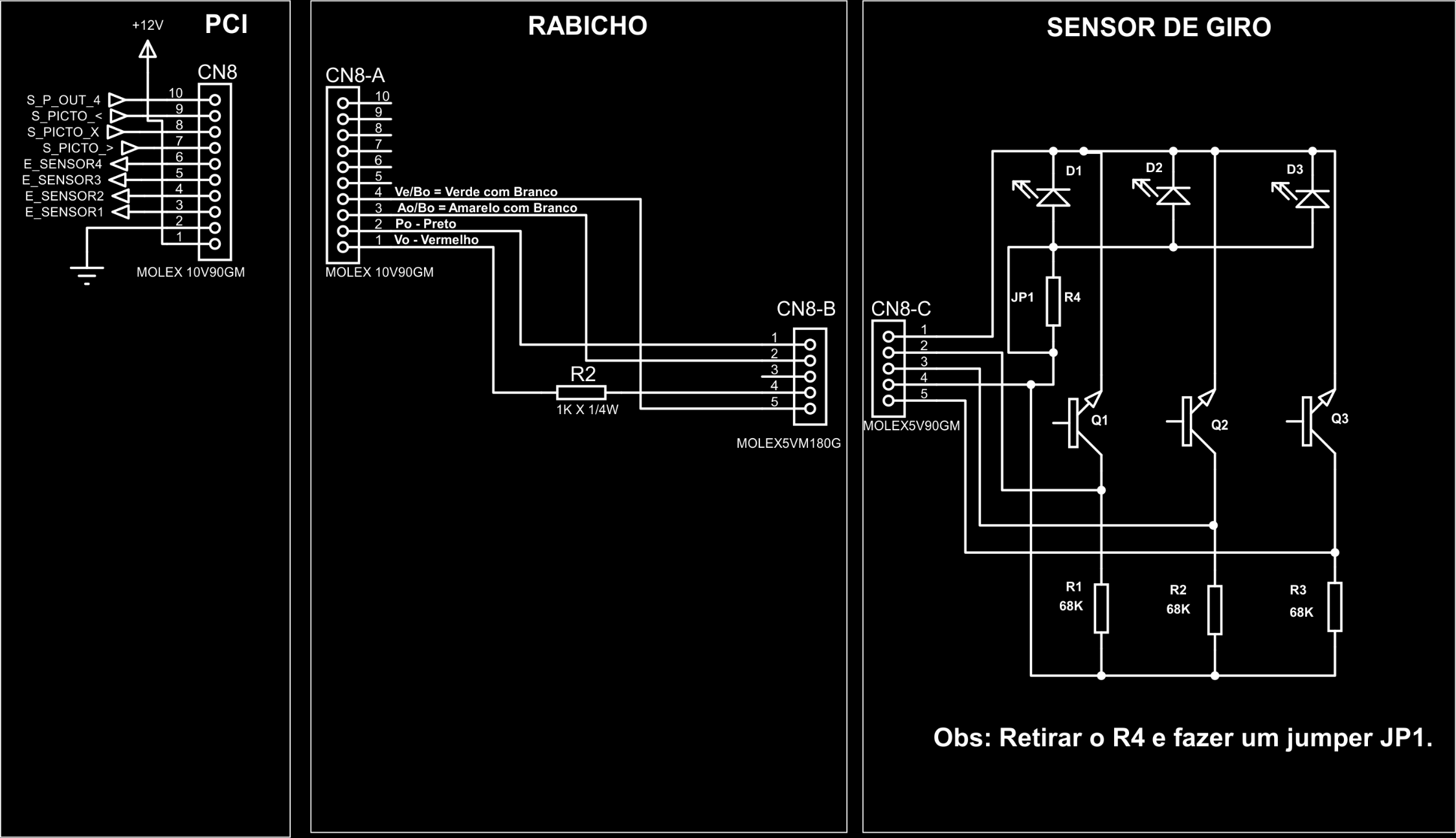 ESQUEMA DE LIGAÇÃO SENSOR DE