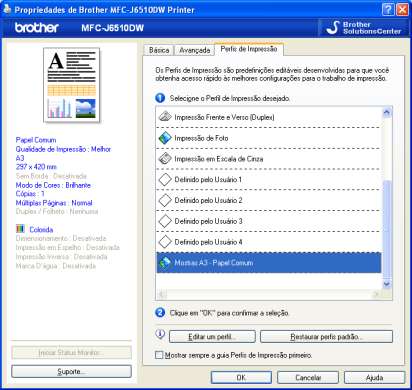 Recursos de Impressão Perfis de impressão - Personalize Com o novo recurso de criação de perfis de impressão você poderá deixar as