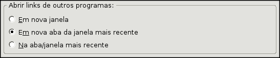 Fontes e cores n Aqui você pode escolher uma fonte e cores (de texto e de fundo) padrões. Se você não definílas, o Firefox usará as fontes e cores definidas pelo criador da página. 4.2.