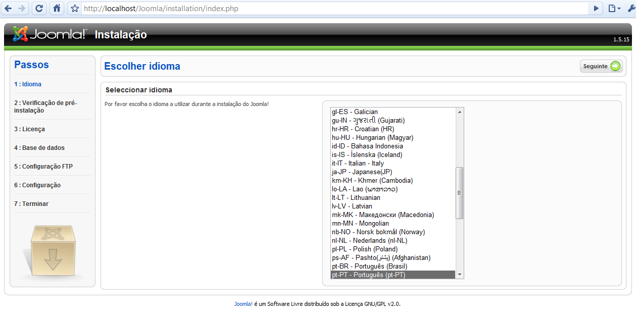 a sua aparência individual. Na área de administração, o menu módulos contém uma lista de todos os módulos instalados no próprio site. 2.1.