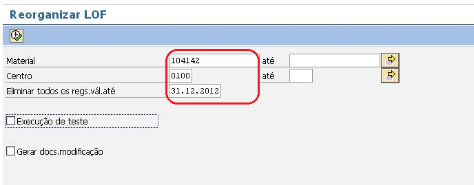 2 Figura 12 Tela ME07 - Eliminar LOF Fonte: Software SAP R/3 OBS: Para cancelar temporariamente uma LOF a fim de gerar pedido para um fornecedor esporádico e/ou emergencial que não seja o