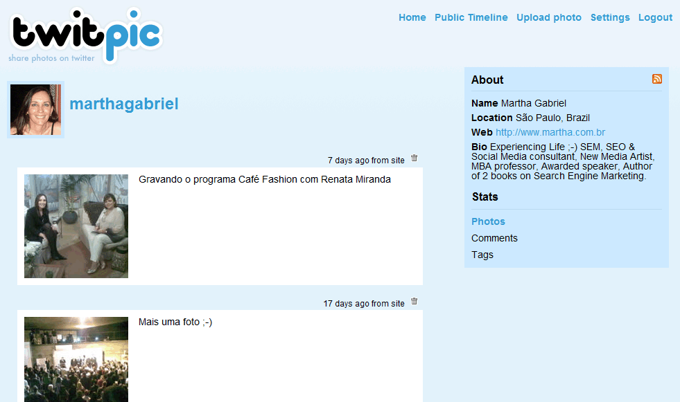 Twitpic upload de fotos no Twitter http://twitpic.