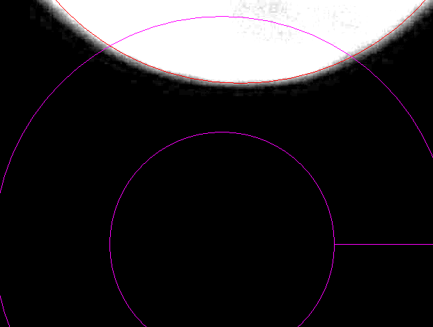 49 FIGURA 5.4 - Imagem após o pré-processamento e da detecção do círculo.