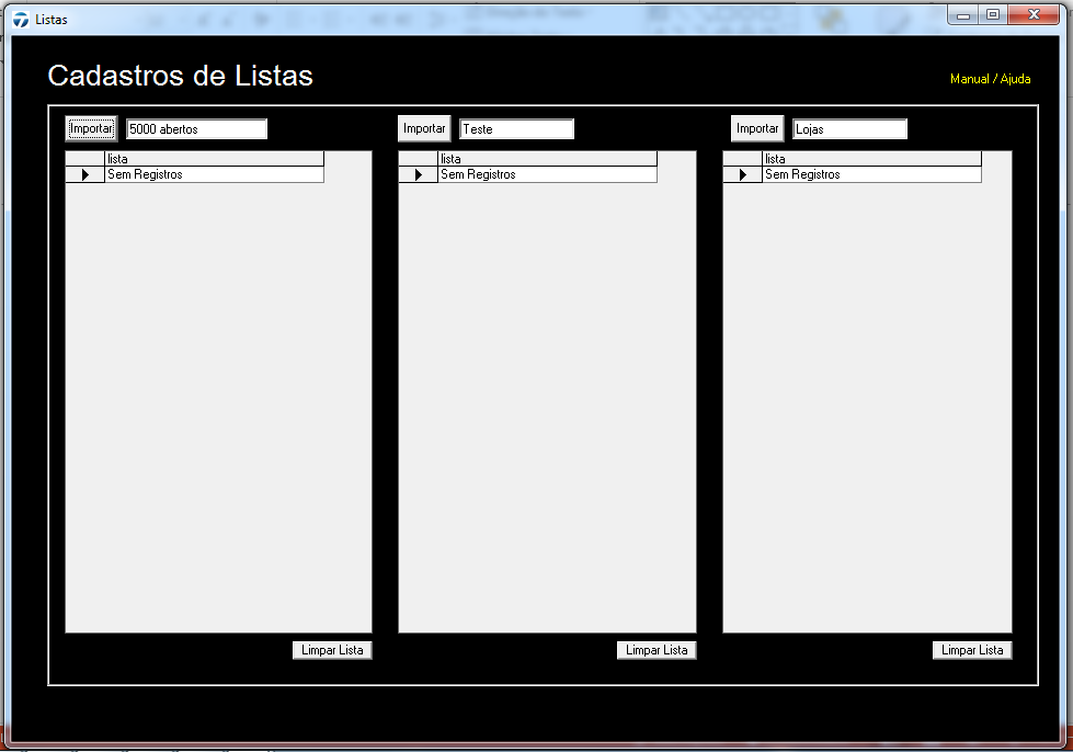 MANUAL DO PROGRAMA DE ENVIO DE EMAIL TML 2.3 Tela Conteúdo do Email e HTML Nesta tela você tem a opção de colocar o html que você vai enviar.