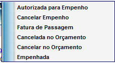 Justificar o CANCELAMENTO CANCELAR 4 PERFIL ORÇAMENTO. O perfil de orçamento tem acesso a todas as solicitações que aguardam EMPENHO e consecutivamente pagamento.