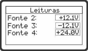 2.3.1 POTÊNCIA DIRETA / POTÊNCIA REFLETIDA As primeiras leituras disponibilizadas ao usuário são de Potência Direta e Potência Refletida, conforme a ilustração a seguir.