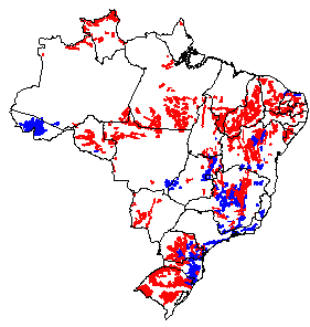 Cambissolos e Neossolos Litólicos ocupam 10% da área dos Cerrados. Figura 18. Distribuição de Cambissolos e Neossolos Litólicos no território Brasileiro. Fonte: http://www.dcs.ufla.