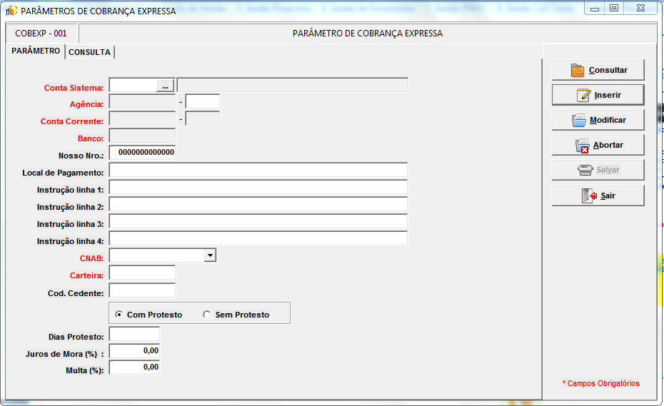 5.2.7.3 PARAMETROS DE PAGAMENTO EXPRESSO OBS: FALTA A OBSERVAÇÃO.