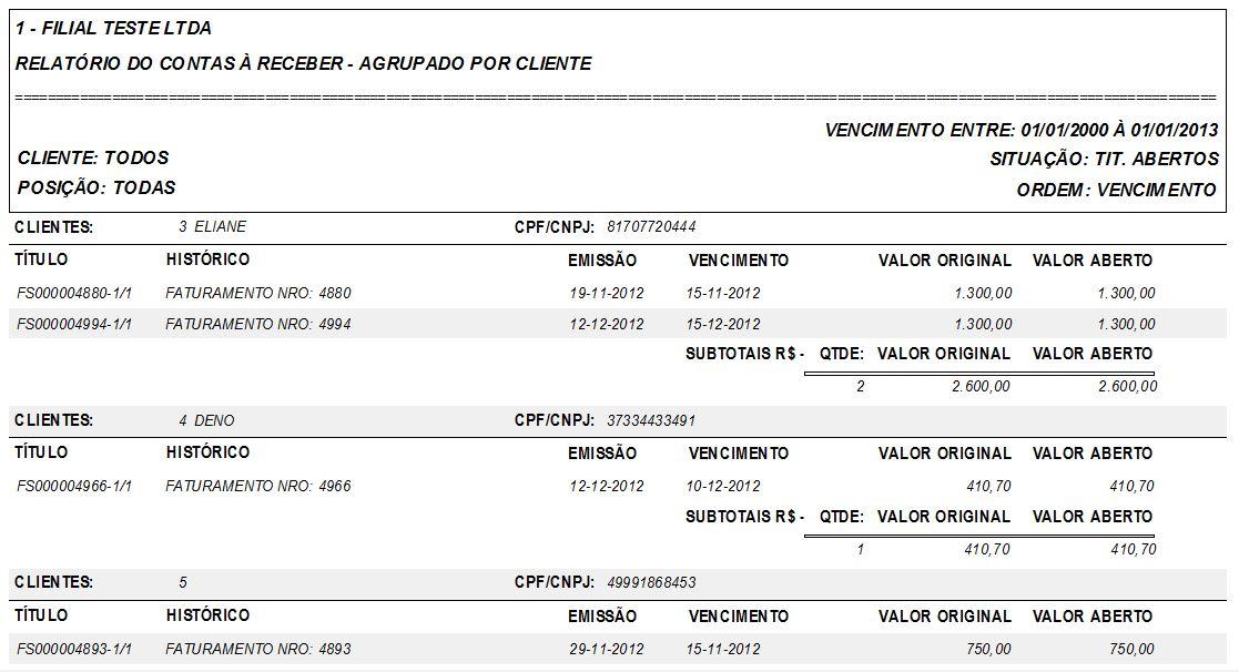 fechados, basta definir os filtros e clicar no botão [Processar].