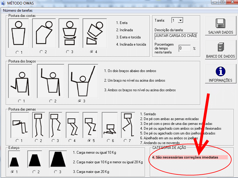 A postura mostrada na Figura 7 evidencia a necessidade do uso de instrumentos por parte do motorista quando esse assume o papel de carregador de carga.