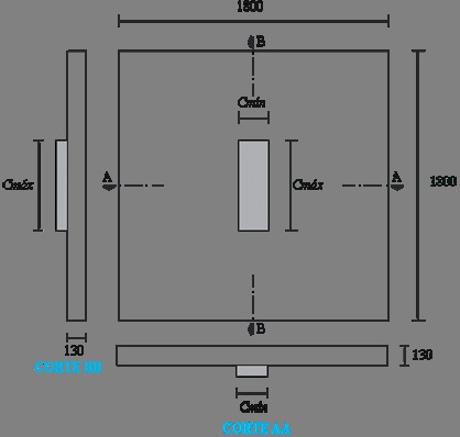 Figura 2 - Características geométricas das lajes - (mm) Tabela 1 Características geométricas