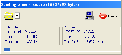 Figura 5.7: Realização de teste de download com controle de banda Figura 5.