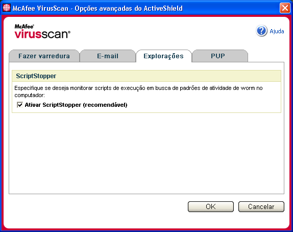 Usando o McAfee VirusScan Figura 2-5.