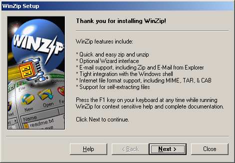 Nas próximas telas confirme: Start with Winzip Classic e clique no botão Next.