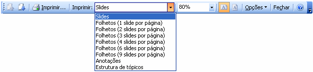 Imprimindo o Documento Visualizar impressão Impressão. Mostra como será a aparência de um arquivo quando ele for impresso.