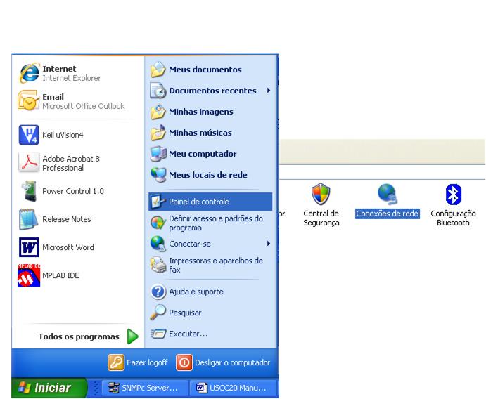 3.3.2.3.1.1) Configuração do computador para comunicação local via Ethernet Este item não precisa ser lido se a interface Ethernet for conectada para comunicação remota.