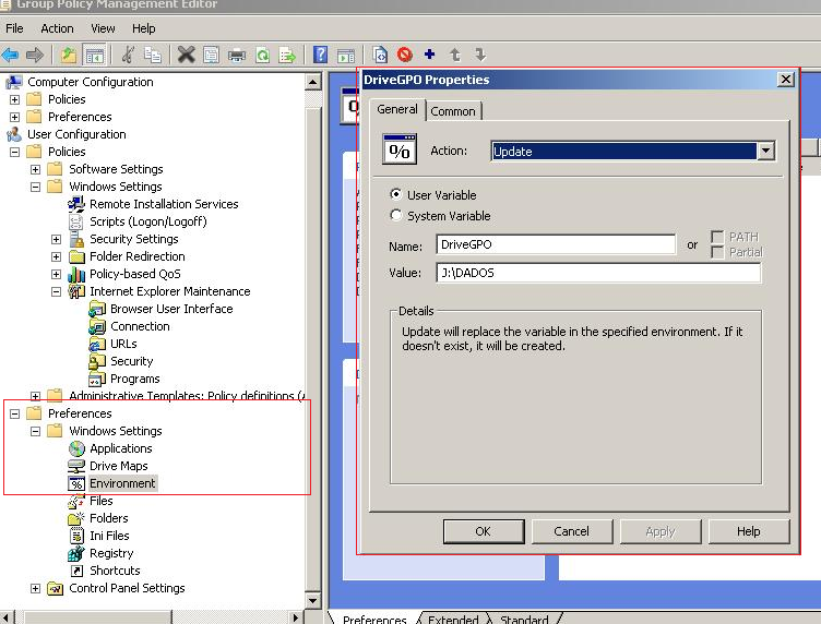 9. Agora, navegue até o item Environment. Clique com o botão direito do mouse, escolha New / Environment Variable.